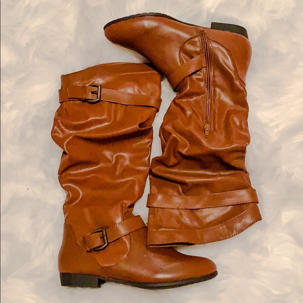 Rampage Cognac Mid-Calf Boots